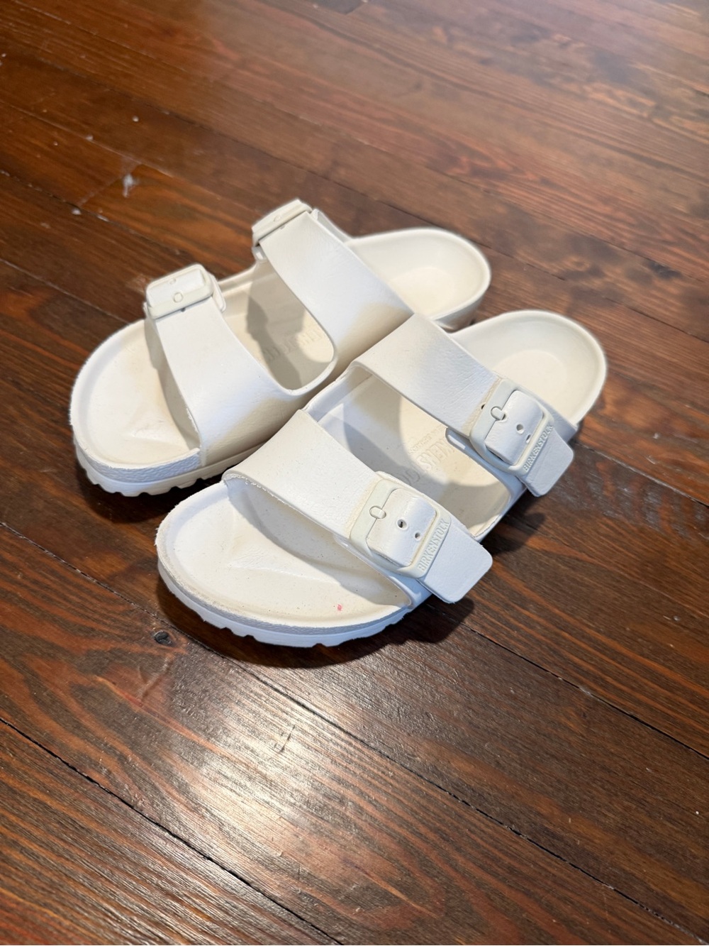 Birkenstock Sz 36 US 6 White Double-Buckle sandle
